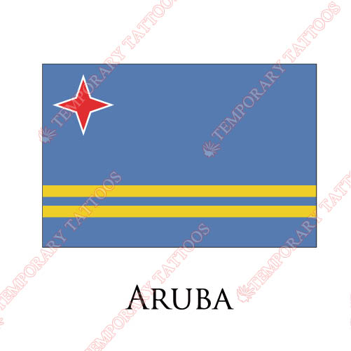 Aruba flag Customize Temporary Tattoos Stickers NO.1818